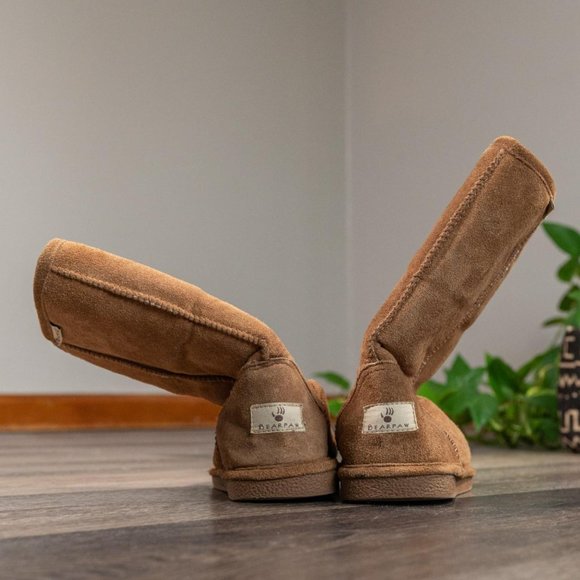Bear Paws Boots Suede Sheepskin Size 7 - Picture 2 of 3